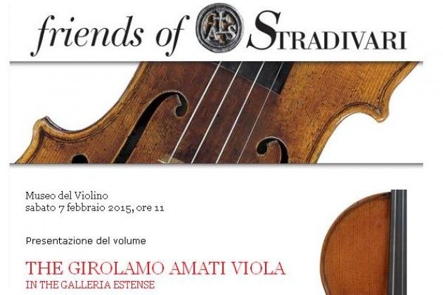 Al Museo del Violino ‘The Girolamo Amati Viola’, a Cremona si presenta il libro