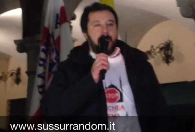 Il video di su Matteo Salvini a Crema : contro la moschea