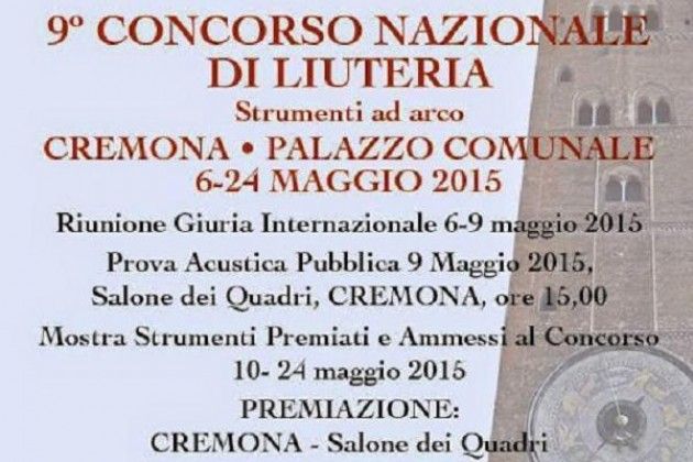 Concorso nazionale di liuteria a Cremona, gli strumenti ad arco protagonisti