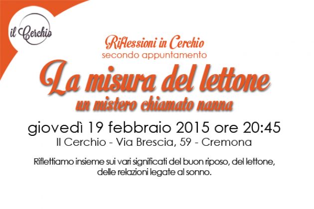 A Cremona ‘La misura del lettone’, organizza L’Umana Avventura
