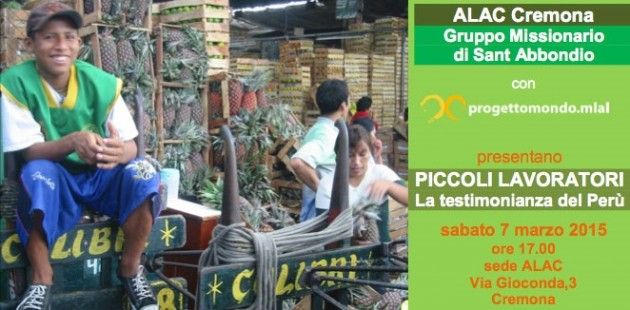 Bambini lavoratori dal Perù a Cremona