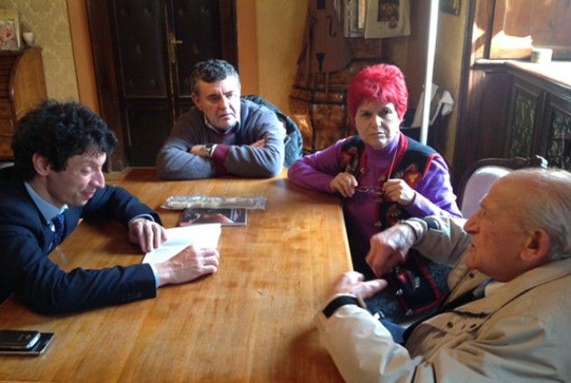 Sindaco Galimberti incontra Armando Gasiani, deportato a Mauthausen