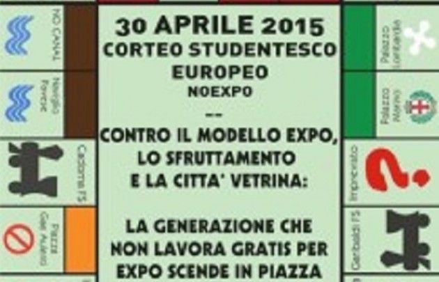Studenti contro Expo Corteo studentesco  NoExpo