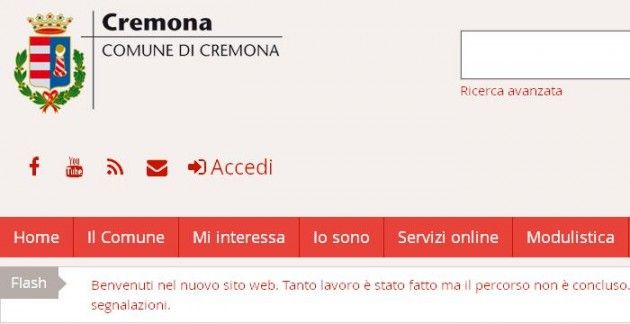 Online da oggi il nuovo sito del Comune di Cremona