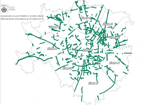 Lavori pubblici in Lombardia, piano strade 2015 a Milano: realizzate 350 opere