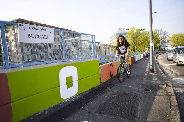 Milano, 70 anni dalla Resistenza: inaugurazione murales di Cavalcavia Buccari