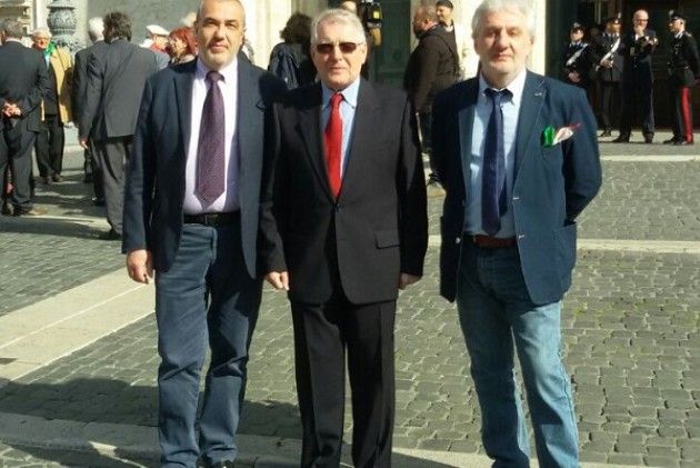 70° Liberazione Piazzi (partigiano Lupo) e Balzari per l'ANPI Cremona alla Camera