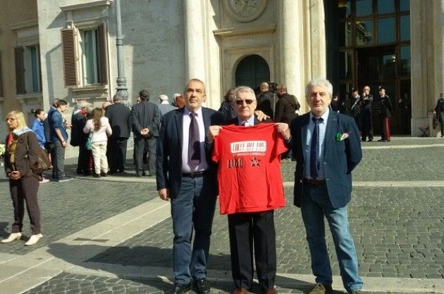 70° Liberazione Piazzi (partigiano Lupo) e Balzari per l'ANPI Cremona alla Camera