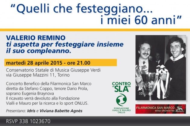A Torino un concerto benefico contro la SLA, suona la Filarmonica San Marco