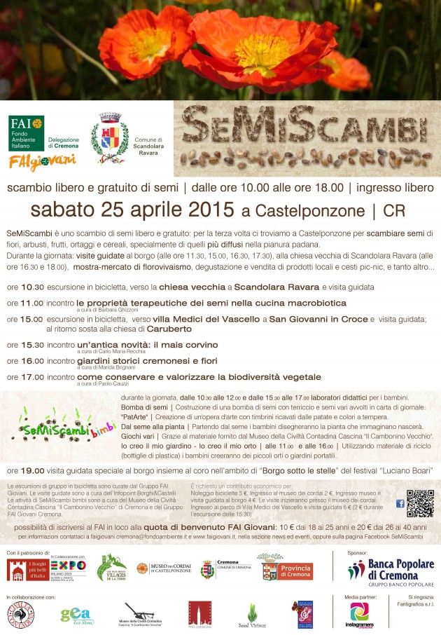 Il FAI Cremona invita a SeMiScambi, sabato a Castelponzone