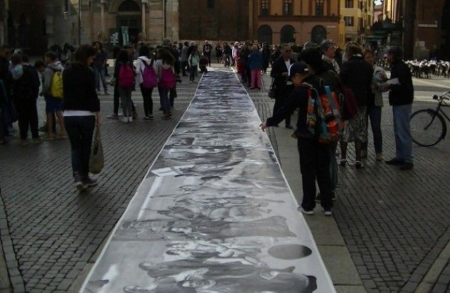 Cremona Le opere di Verdi in una tela di 53 metri ad opera di Virginio Lini (video)