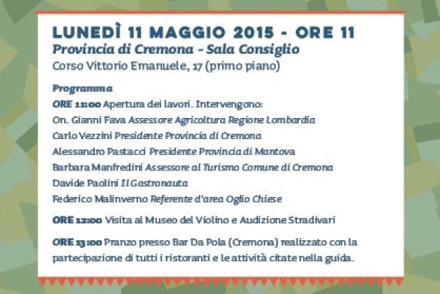 A Cremona ‘Paesaggi di confine tra i fiumi Oglio e Chiese’, ci sarà l’on. Fava