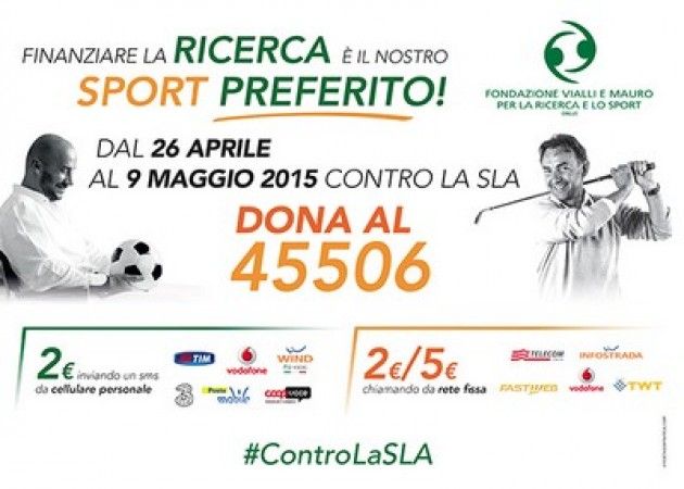 Fondazione Vialli e Mauro, un sms solidale per sostenere la ricerca contro la sla