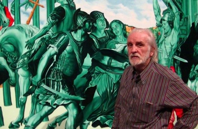 La tela ‘Il mio Verdi, le 26 opere’  di Virginio Lini esposta in Santa Maria della Pietà a Cremona (video)