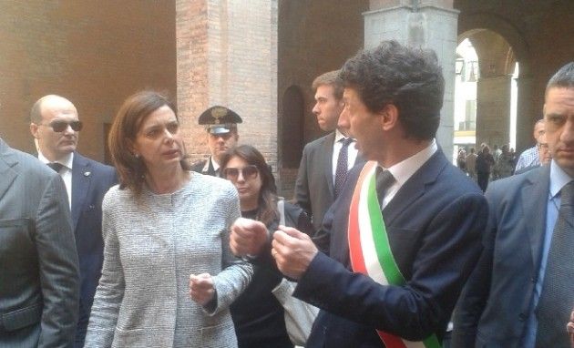 La presidente della Camera Laura Boldrini in visita a Cremona