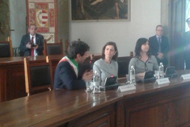 La presidente della Camera Laura Boldrini in visita a Cremona