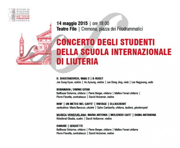 Istituto di Istruzione Superiore Stradivari di Cremona, gli studenti in concerto
