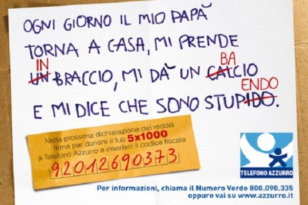 Maltrattamenti sui bambini. I dati sono  solo la punta dell’iceberg