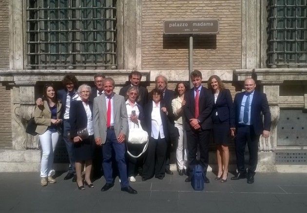I partecipanti Gussolesi all'iniziativa in Senato su Claudio Rinaldi | S.Gerelli