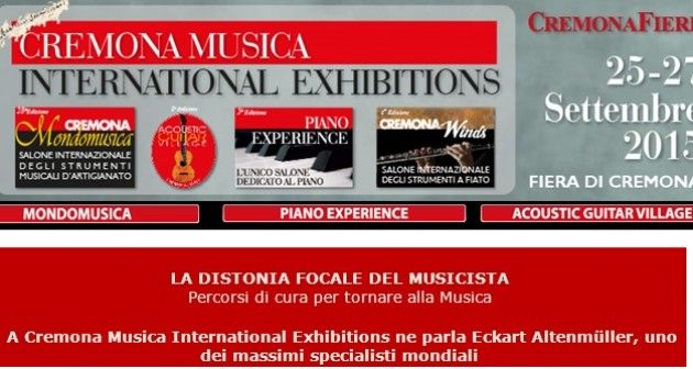 Cremona Mondomusica 2015 Seminario:La distonia focale del musicista: percorsi di cura