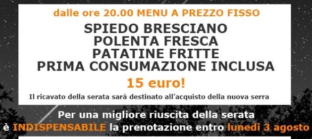 Spiedo sotto le stelle per ricostruire la serra di Agropolis di Cremona