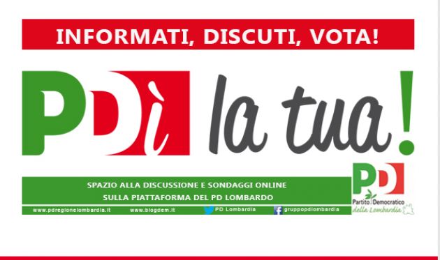Il PD Lombardia consulta On Line gli iscritti su Unioni civili e cannabis legale