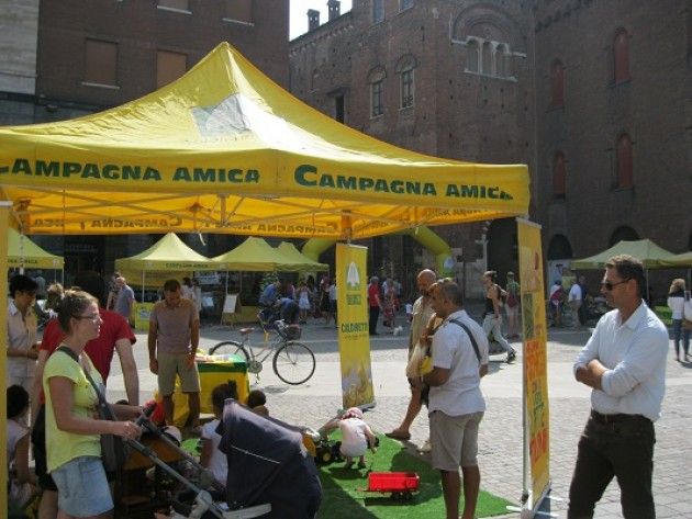 Una fattoria per i bimbi e tanti acquisti a km zero oggi con Coldiretti in piazza Stradivari