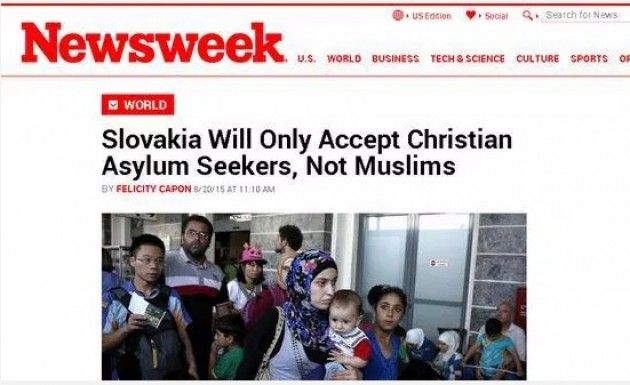 Slovacchia solo profughi siriani cristiani: scoppia un caso internazionale