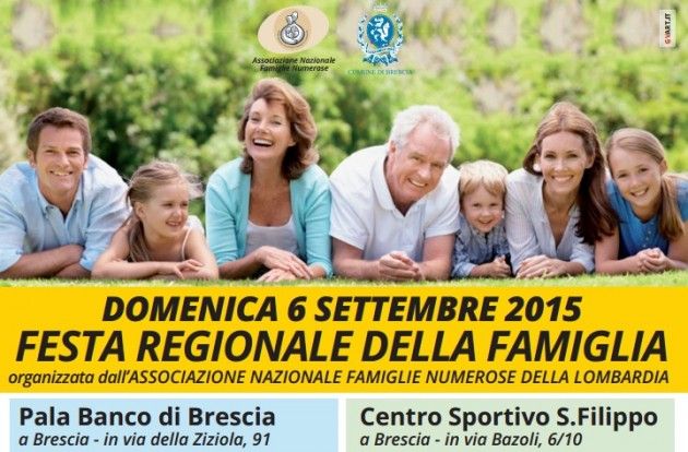 Domenica a Brescia la Festa Regionale della Famiglia: il programma degli eventi