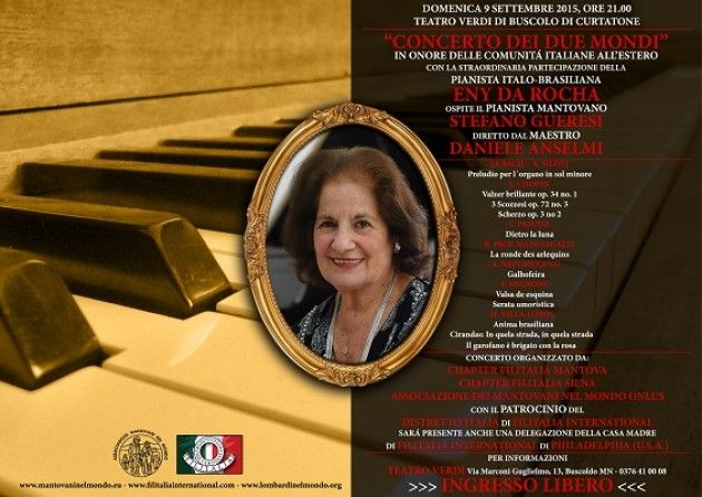 Filitalia e Mantovani nel Mondo, mercoledì ‘Concerto dei due Mondi’ a Curtatone