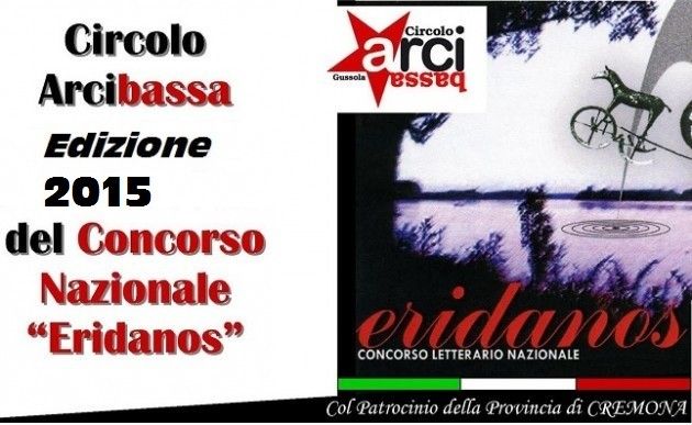 Gussola Il 3 ottobre saranno premiati i partecipanti al  Concorso Letterario Nazionale ‘ERIDANOS’