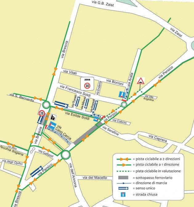 Decisa la riorganizzazione della viabilità del Sottopasso di via Brescia e del quartiere S. Bernardo di Cremona