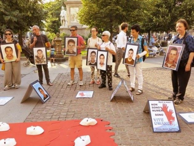 Pianeta migranti.  I desaparecidos del Mediterraneo. Presidi a Milano