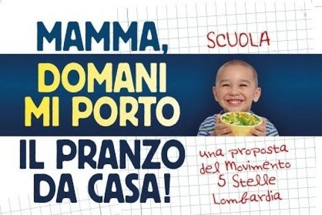 5 Stelle Lombardia, a novembre tavola rotonda: mensa scolastica o ‘schiscetta’?
