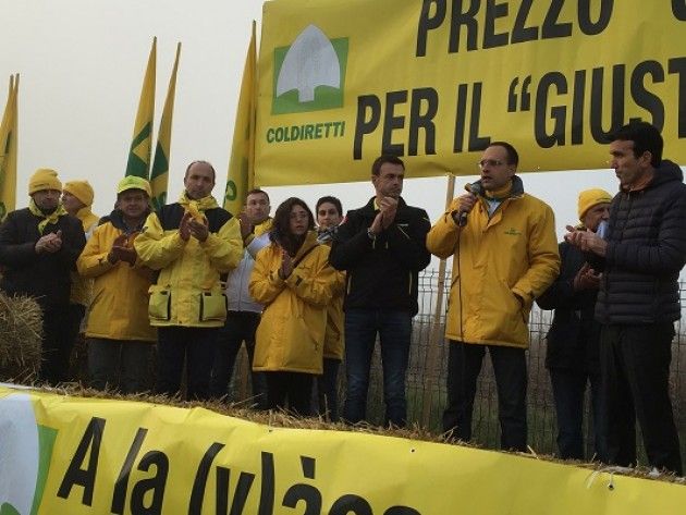 Latte Coldiretti A Casalpusterlengo già in migliaia con mucche e trattori