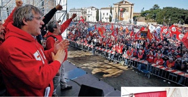 La Fiom a Roma per il contratto e contro le politiche di Renzi Intervista a Massimiliano Bosio (Fiom Cremona)