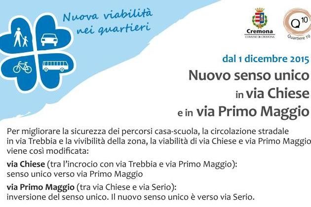 Percorsi casa-scuola più sicuri a Cremona, dal 1° dicembre cambia la viabilità