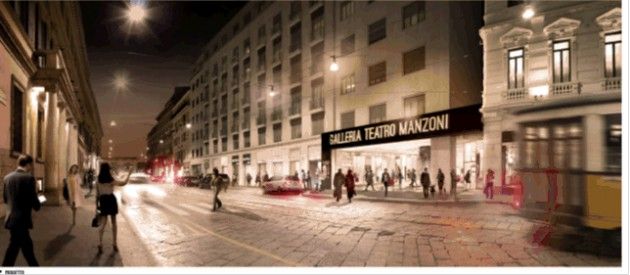 Milano - Al via la riqualificazione della galleria Manzoni