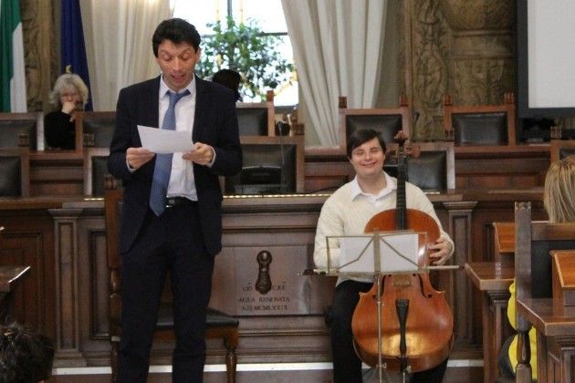 Gi auguri del Sindaco e della Giunta di Cremona con Paolo e Michelangelo