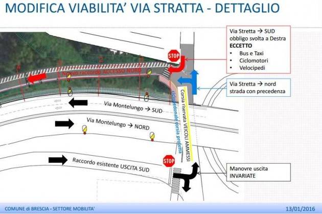 Brescia - Modifiche alla viabilita' di via stretta