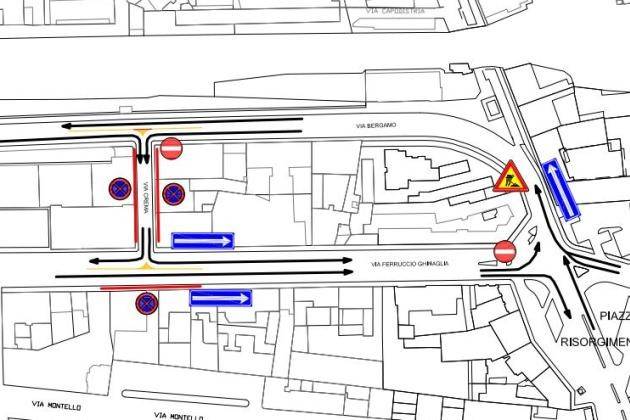 Lavori a Cremona, cantiere Padania Acque in Via Bergamo: modifiche alla viabilità