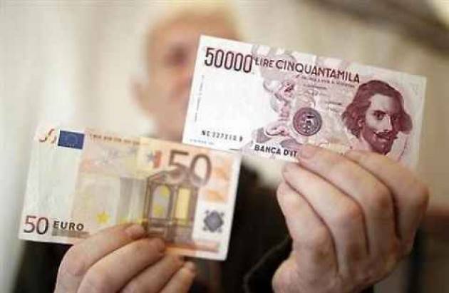 Italia - Conversione lire in Euro. Stato ladro e truffatore. 