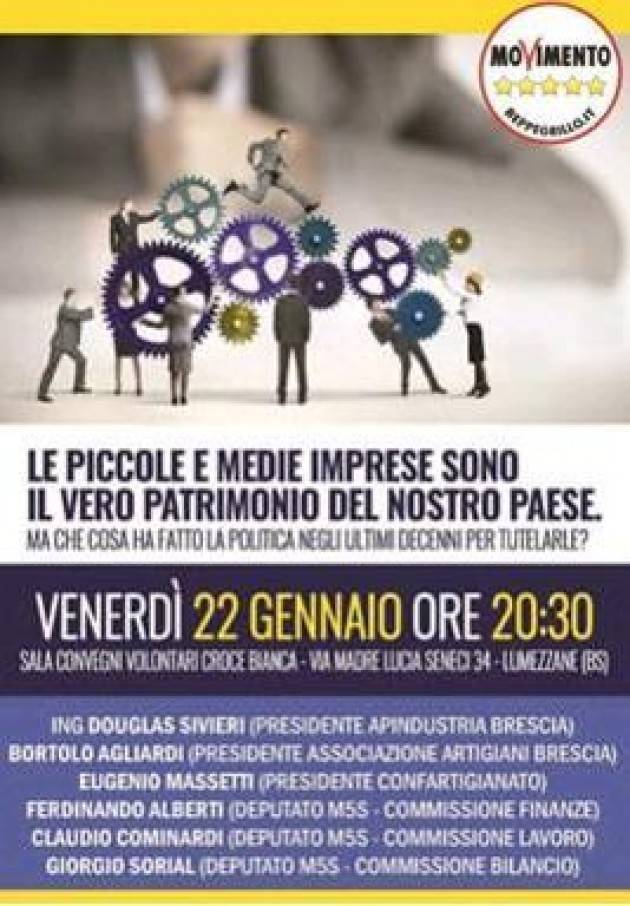 Brescia - Il M5S incontra le PMI della Valtrompia