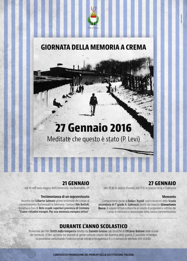 Giornata della memoria 2015  a Crema