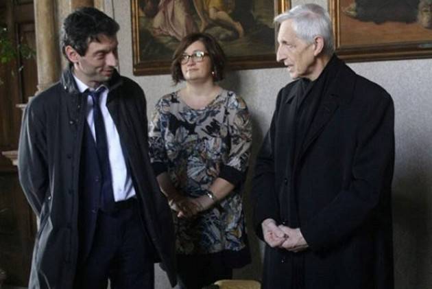 Cremona Il Sindaco Galimberti saluta il Vescovo Dante Lafranconi