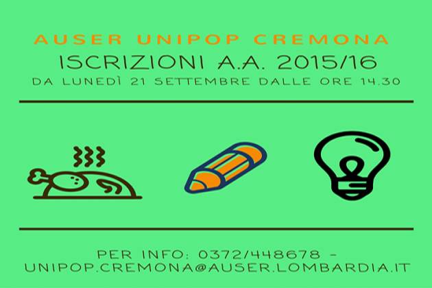 Auser Unipop Cremona, ricca offerta di corsi in partenza: iscrizioni aperte