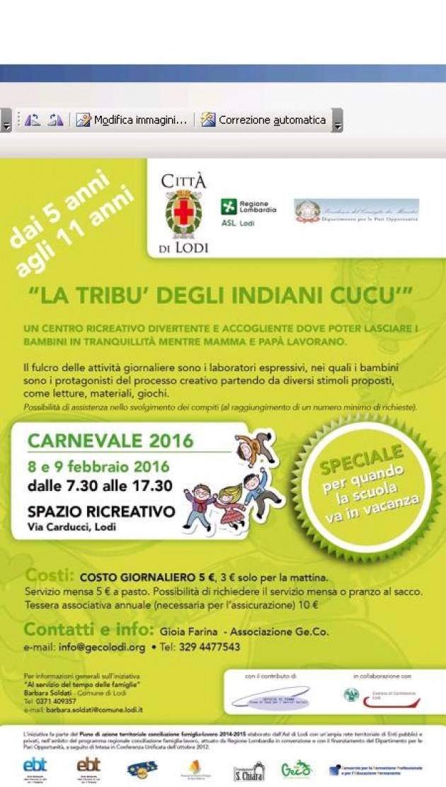 Lodi - La tribu degli indiani cucu, iniziative per il carnevale