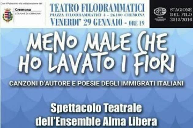 Canzoni degli immigrati italiani oggi (venerdì 29 gennaio) al filo di Cremona