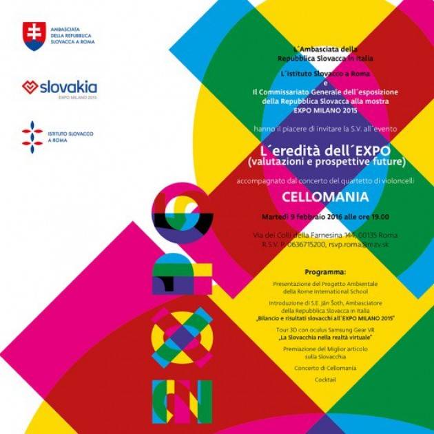 Italia - Appuntamento all’Ambasciata di Slovacchia a Roma con L’eredità dell’EXPO