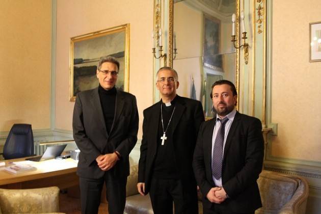 Il  Vescovo di Cremona mons. Antonio Napolioni  incontra Carlo Vezzini